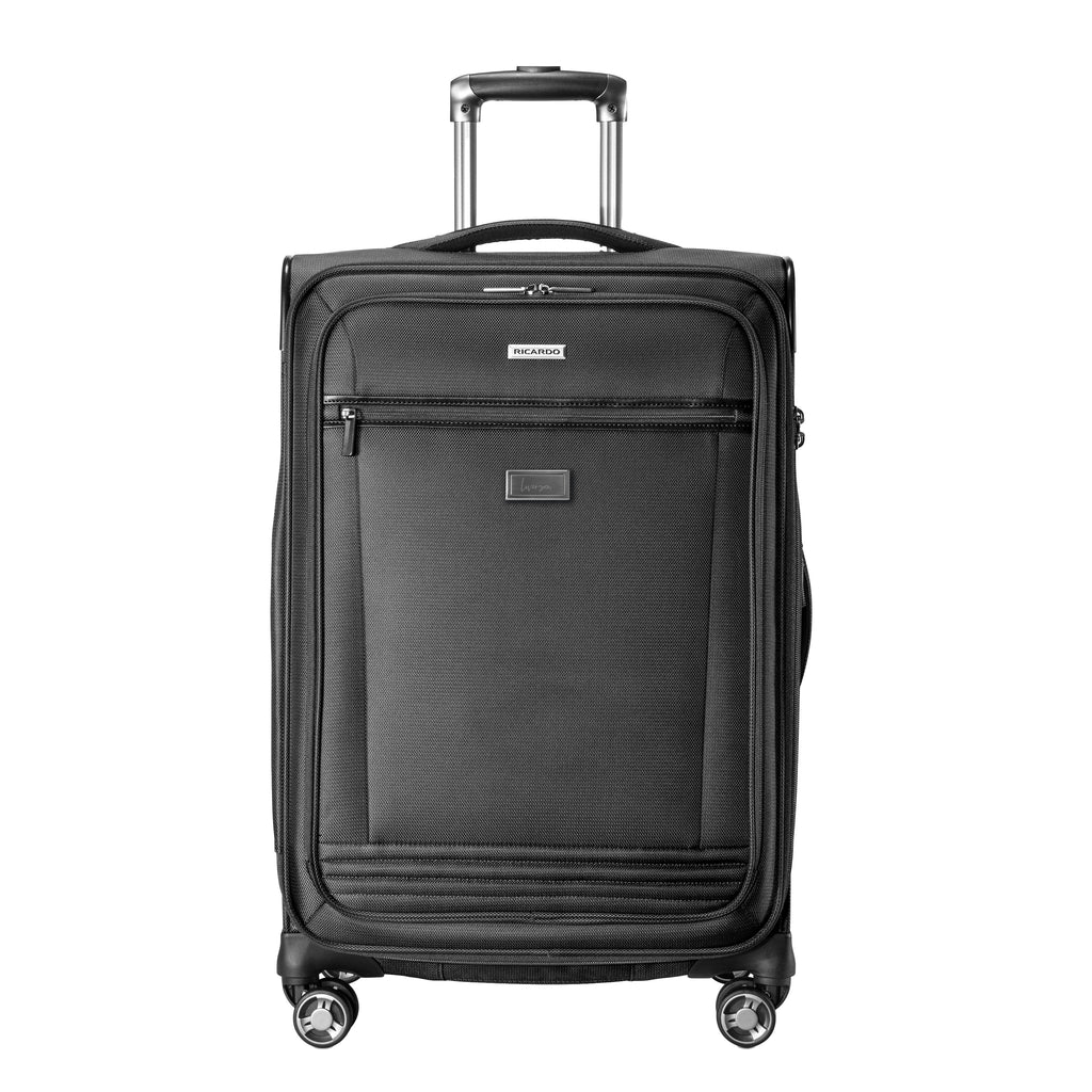 Ricardo Avalon Softside Expandable Check-In, 24 Inch - Black - Laser Engraving