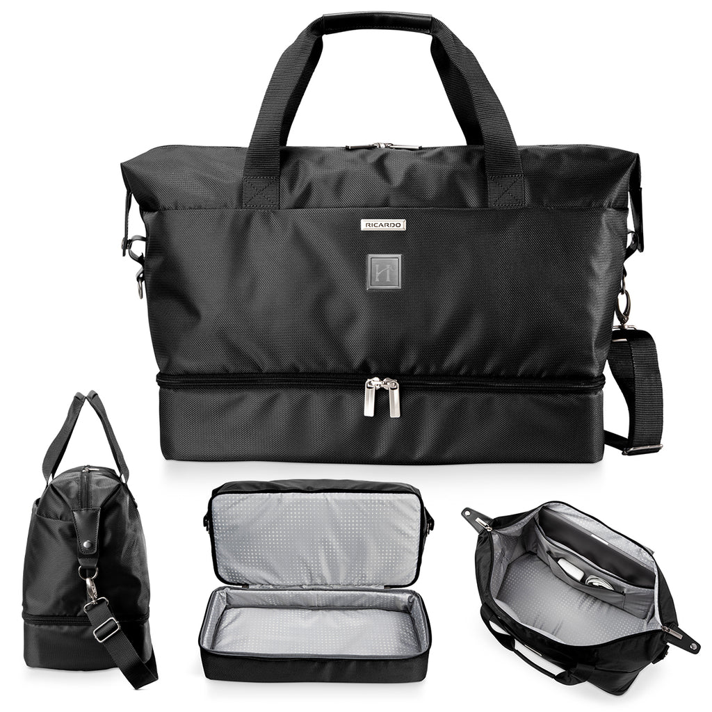 Ricardo Avalon Weekender Duffel Bag with a Drop Bottom - Black - Laser