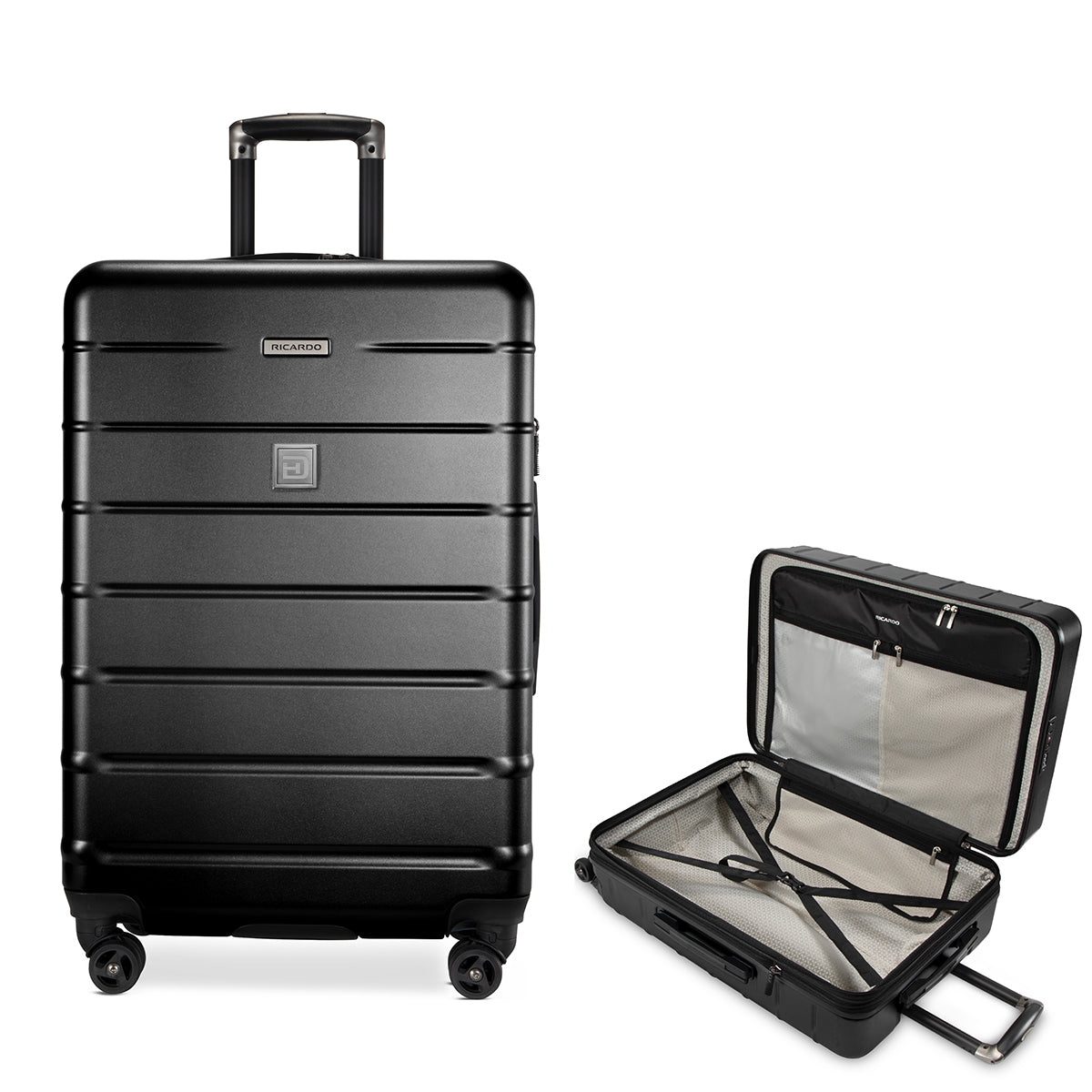 Ricardo Cambria Hardside Expandable Check-In Spinner, 24 Inch - Black - Laser