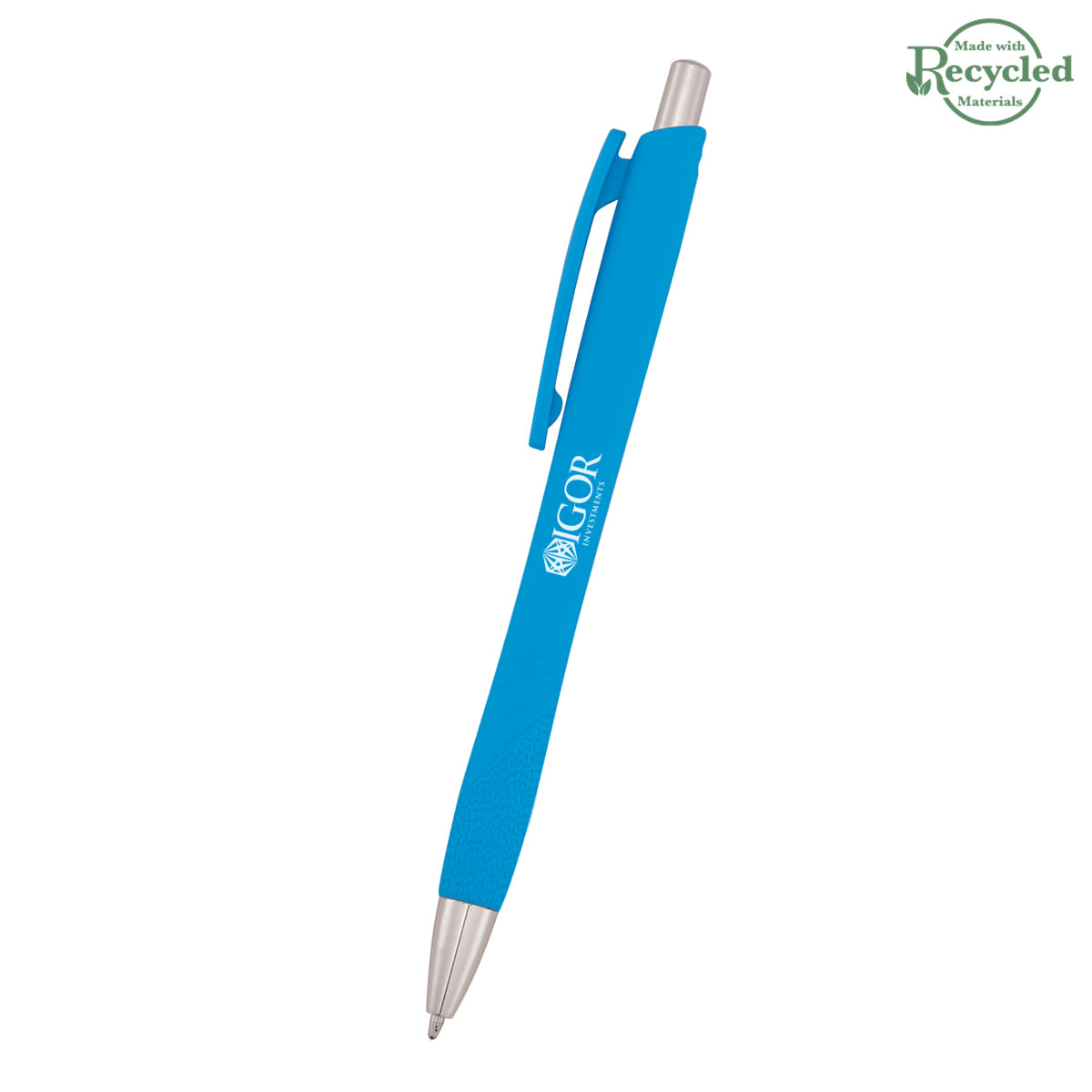 Riel Pen with Your Logo - Blue - Silk Screen