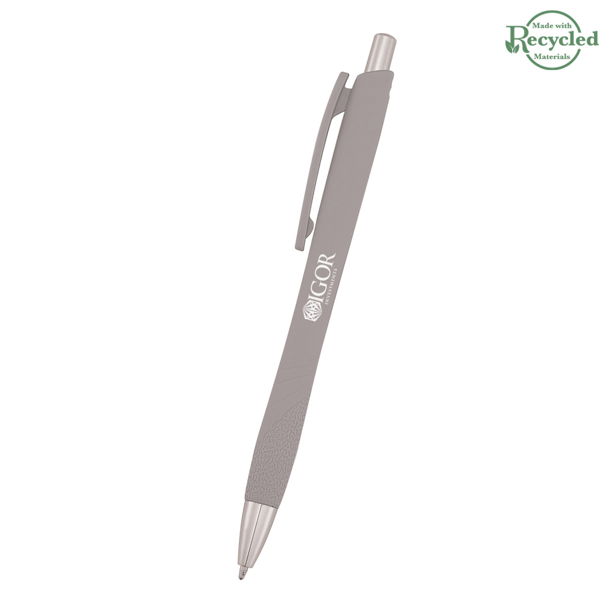 Riel Pen with Your Logo - Gray - Silk Screen