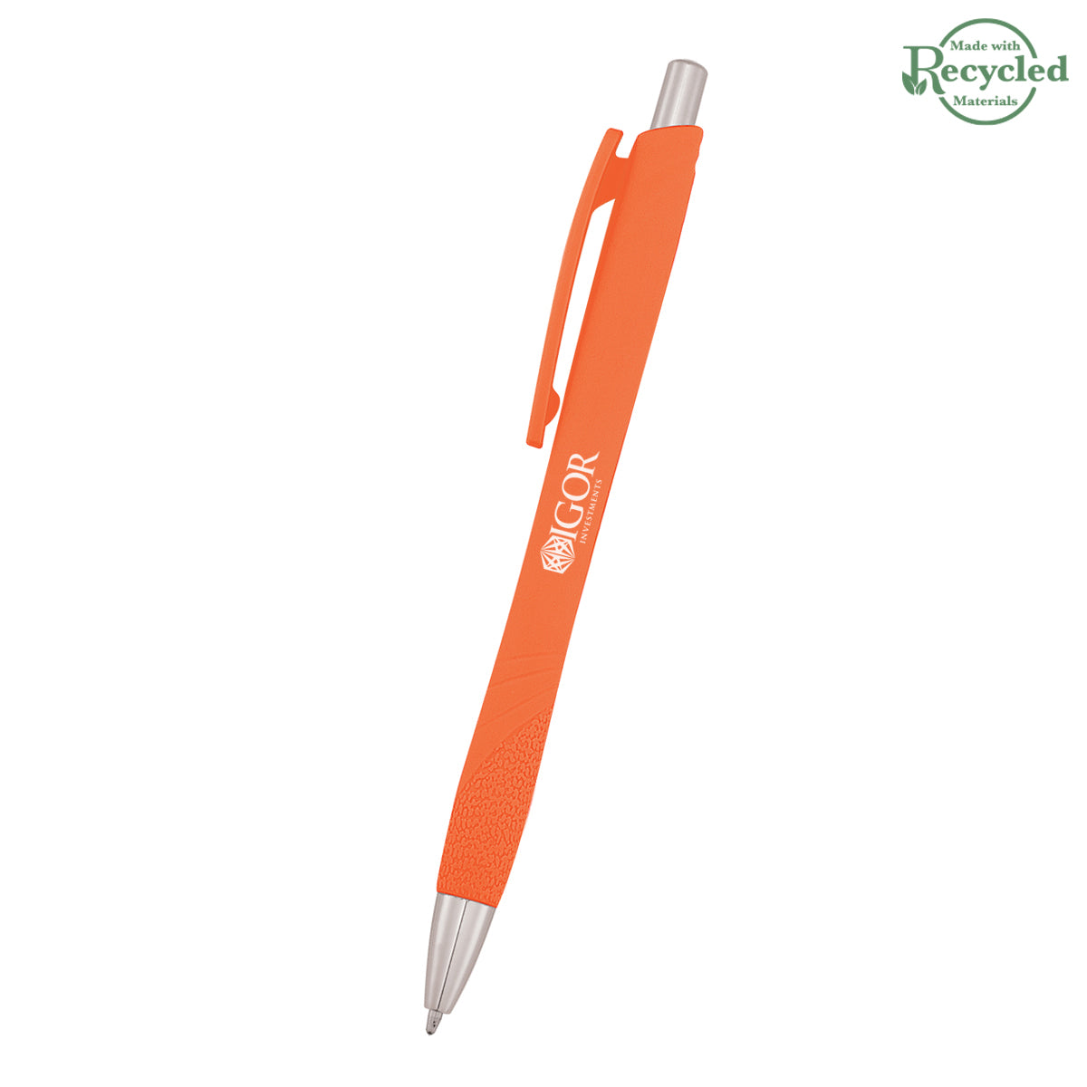 Riel Pen with Your Logo - Orange - Silk Screen
