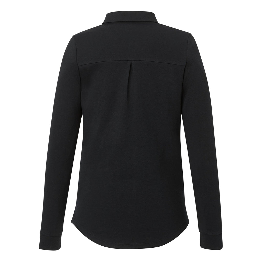 Rigi Eco Knit Button Cardigan for Women Embroidery - Black - Back