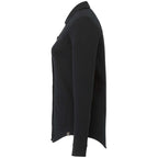 Rigi Eco Knit Button Cardigan for Women Embroidery - Black - Left Side