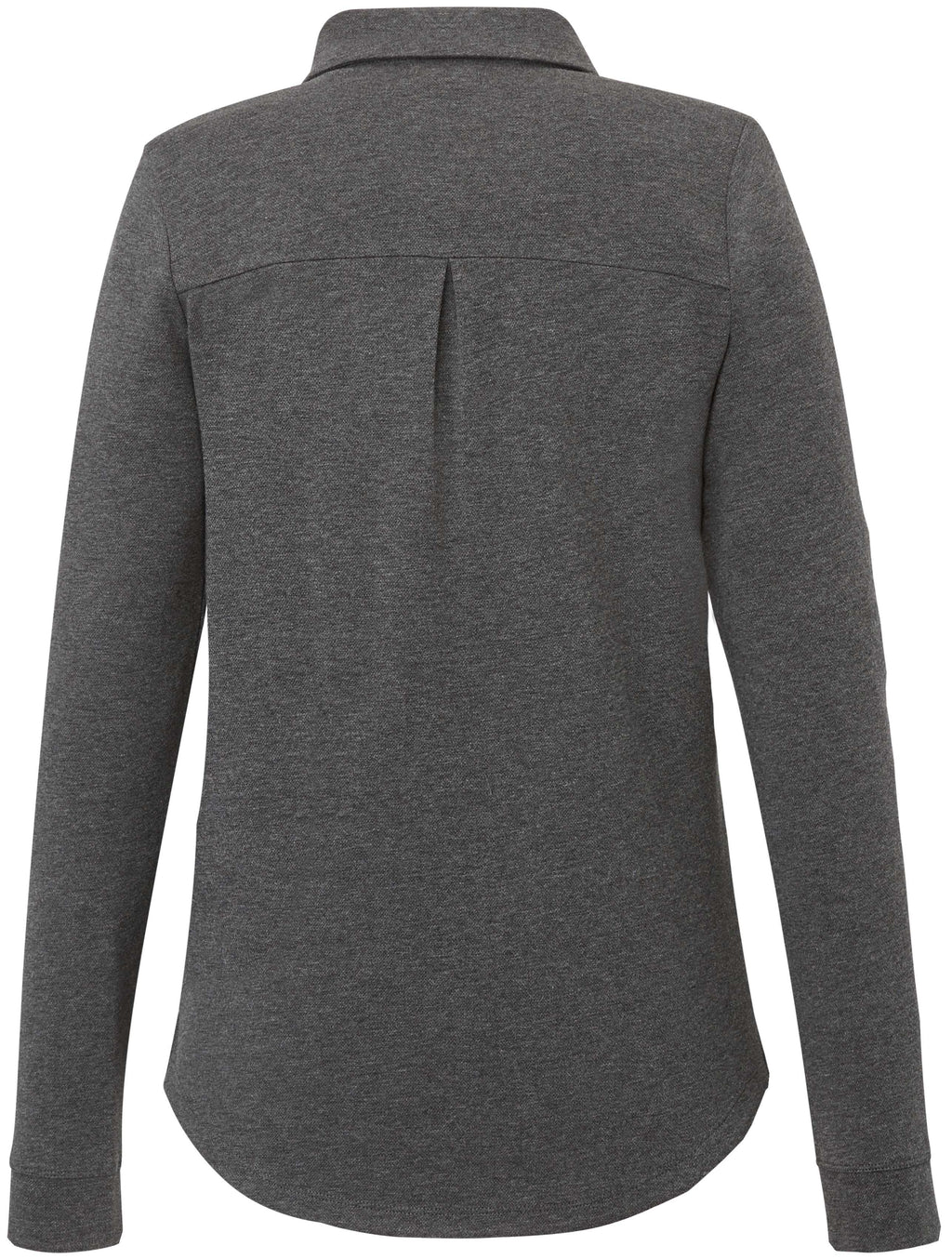 Rigi Eco Knit Button Cardigan for Women Embroidery - Heather Dark Charcoal - Back