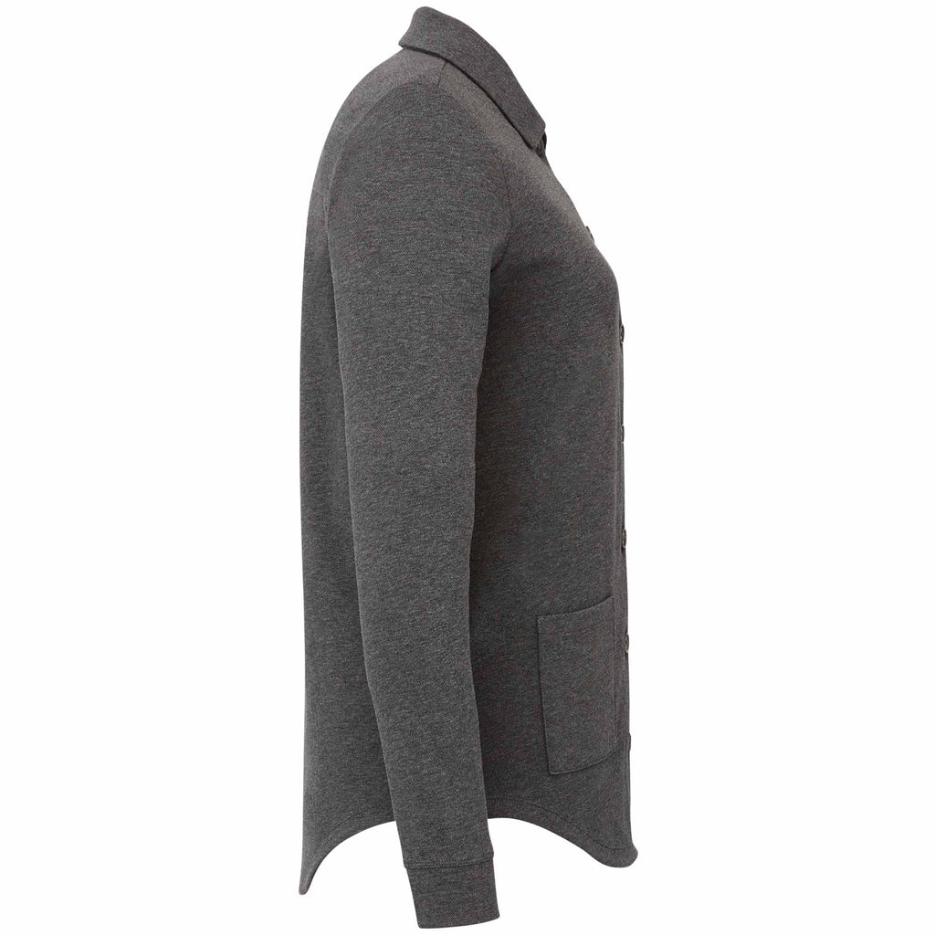 Rigi Eco Knit Button Cardigan for Women Transfer - Heather Dark Charcoal - Right Side