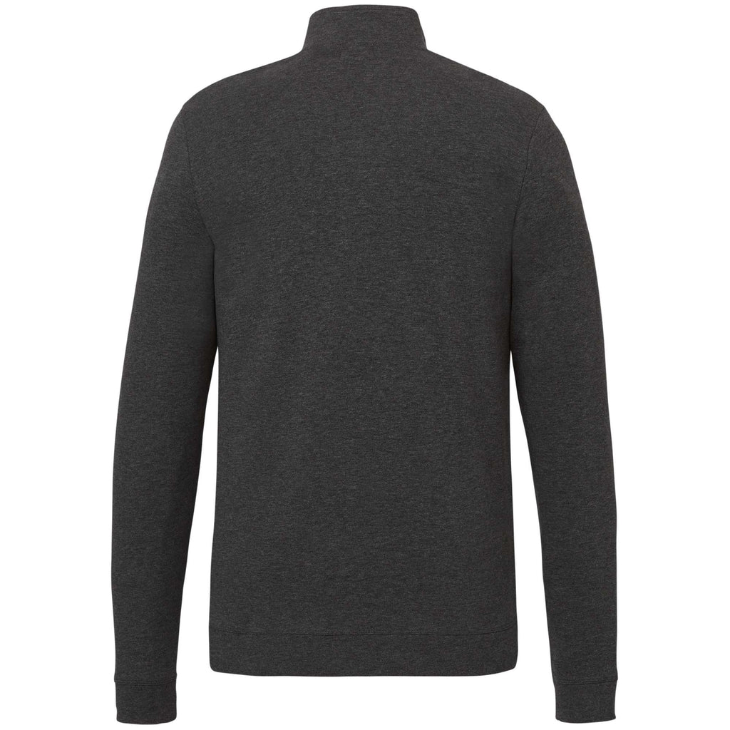 Rigi Eco Knit Full Zip Jacket for Men Embroidery - Heather Dark Charcoal - Back