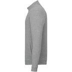 Rigi Eco Knit Full Zip Jacket for Men Embroidery - Heather Grey - Left Side