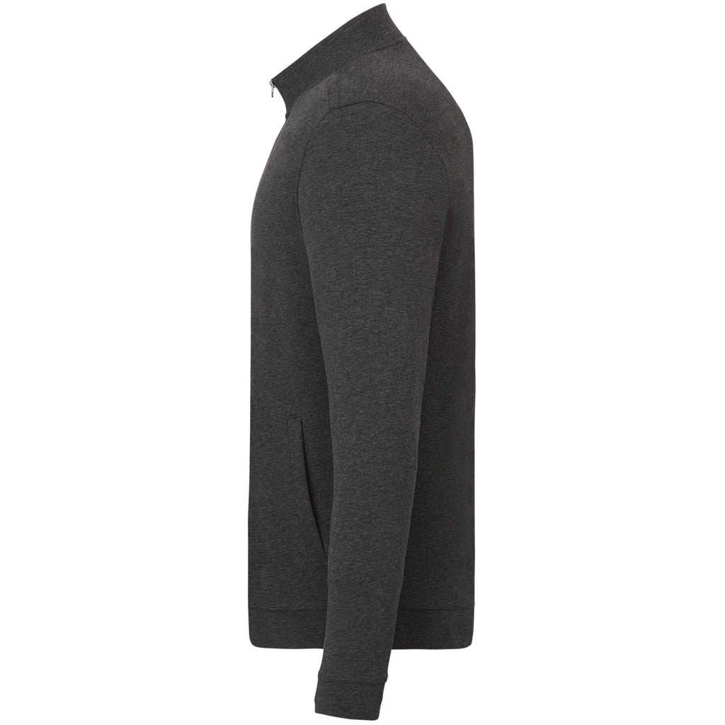 Rigi Eco Knit Full Zip Jacket for Men Transfer - Heather Dark Charcoal - Left Side