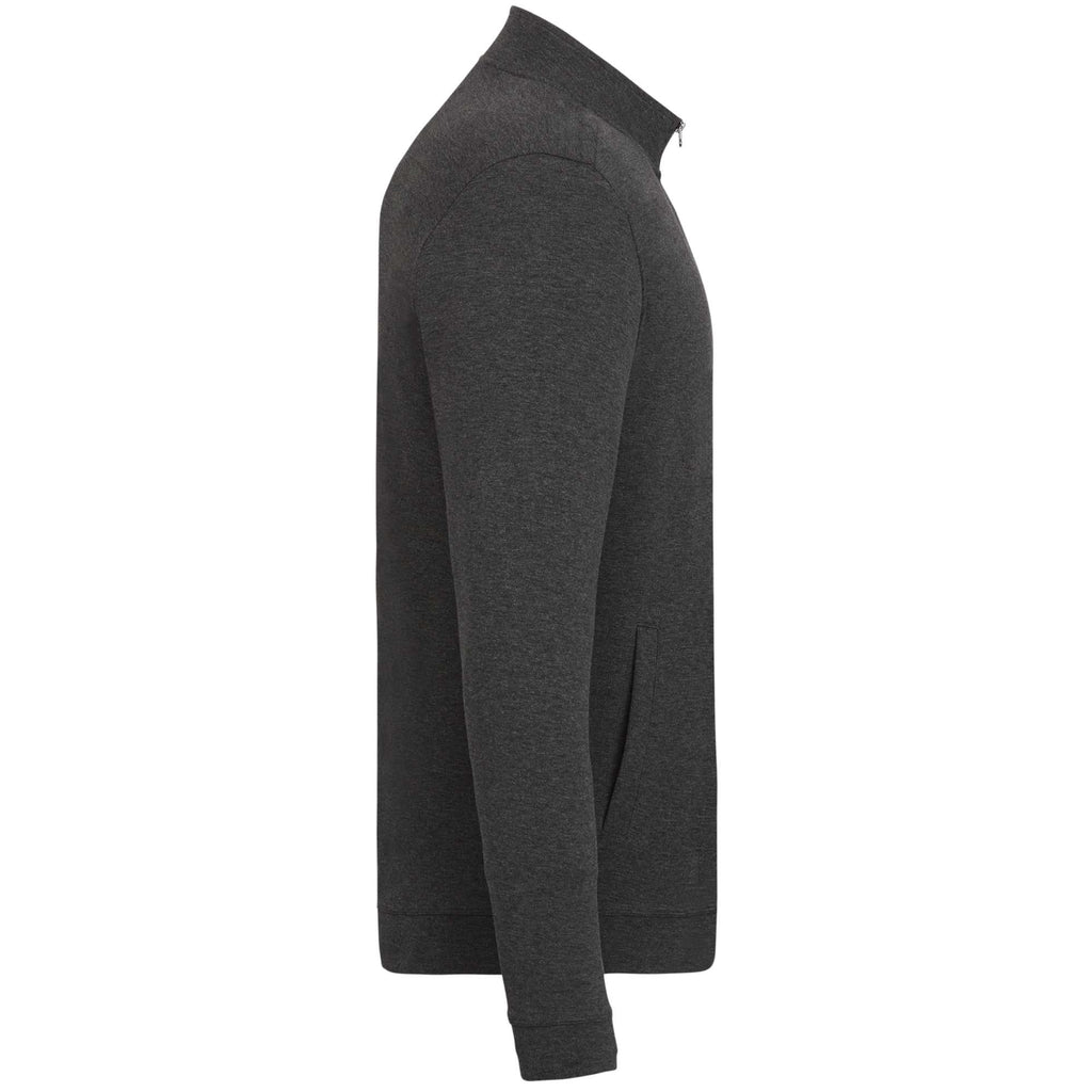 Rigi Eco Knit Full Zip Jacket for Men Transfer - Heather Dark Charcoal - Right Side