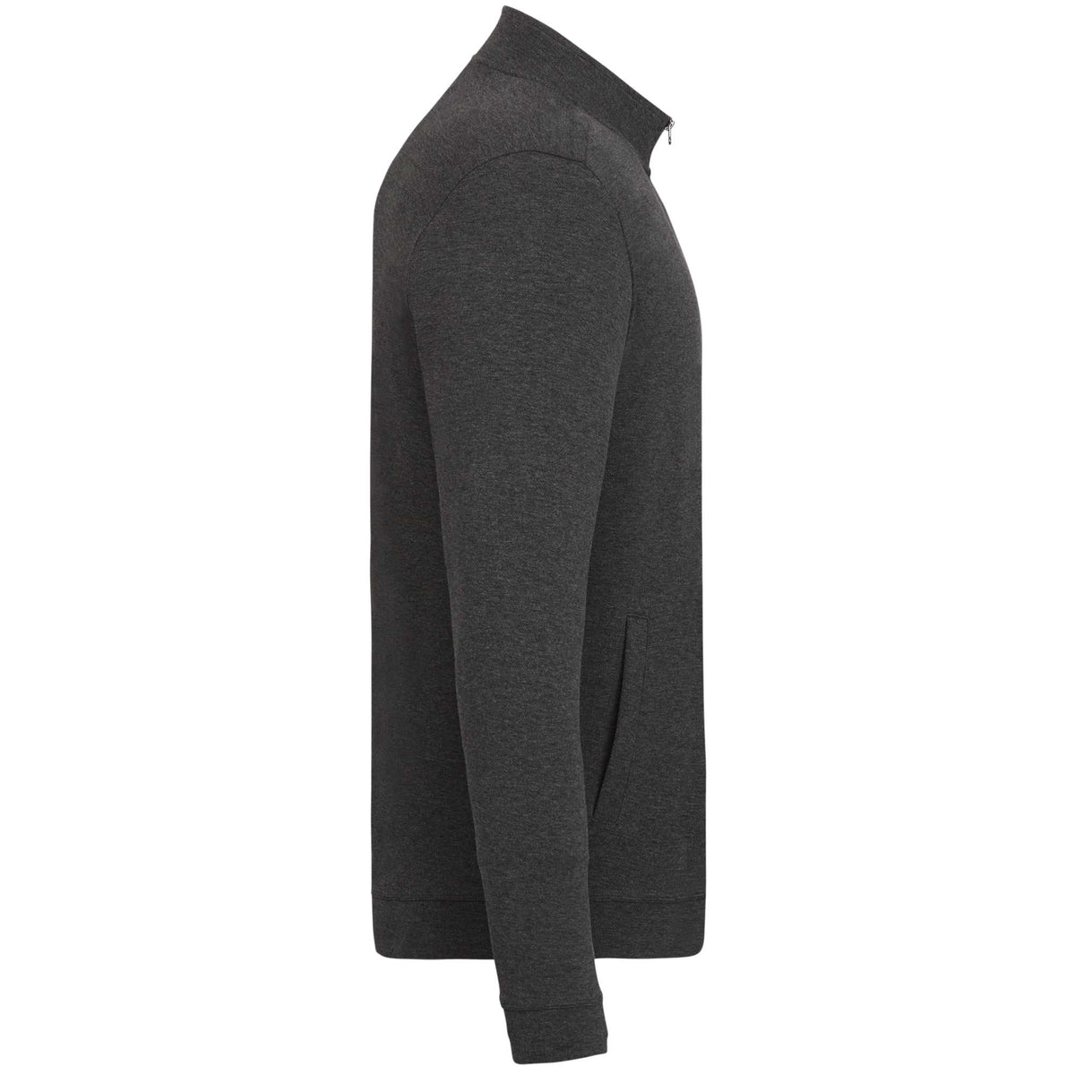 Rigi Eco Knit Full Zip Jacket for Men Transfer - Heather Dark Charcoal - Right Side