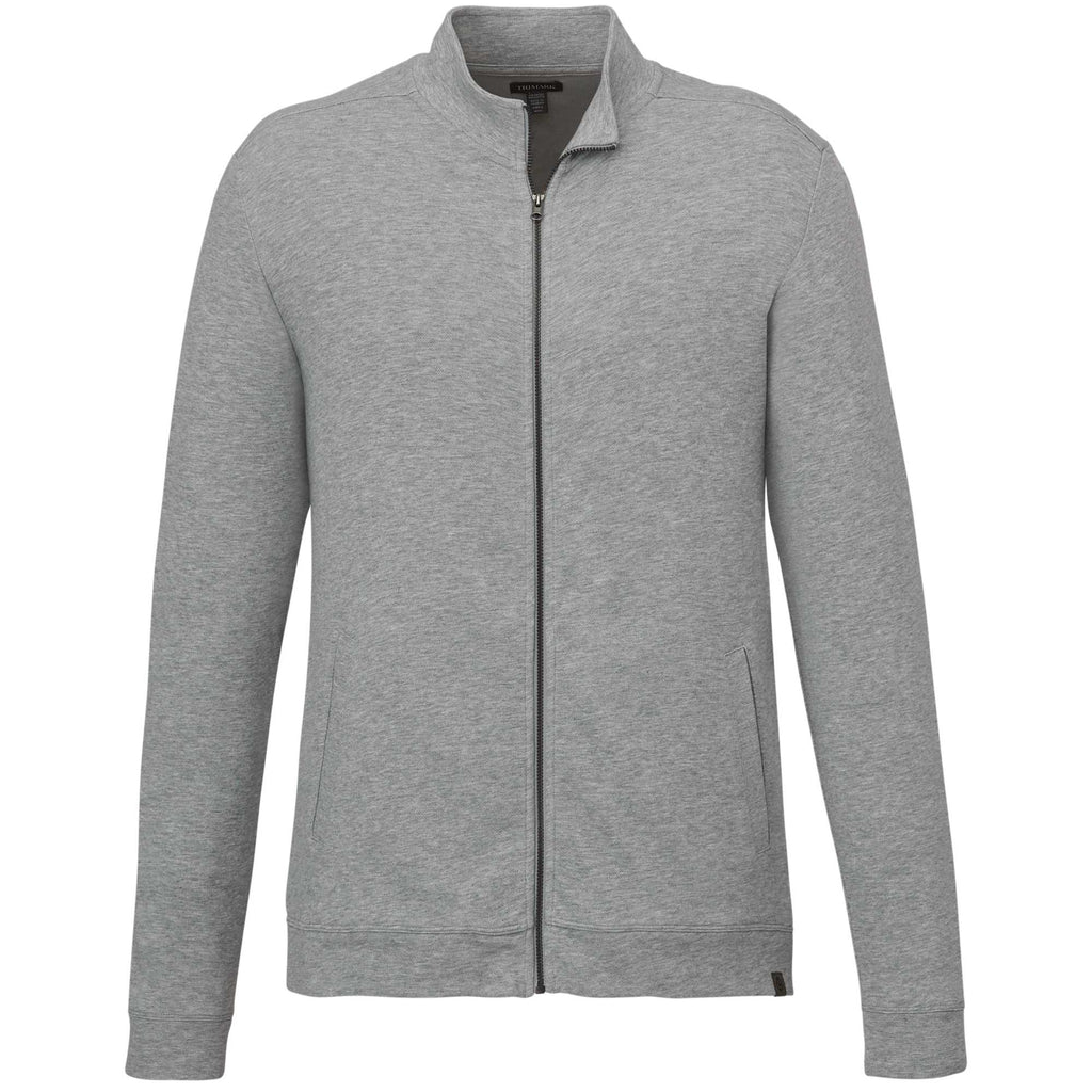 Rigi Eco Knit Full Zip Jacket for Men Transfer - Heather Grey - Front