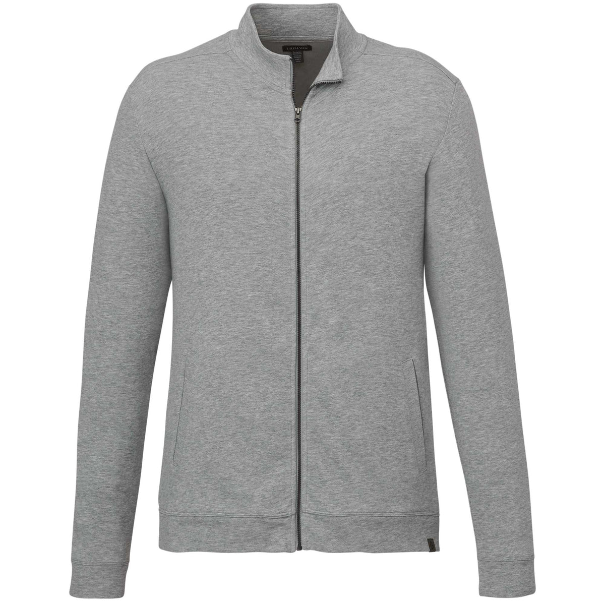 Rigi Eco Knit Full Zip Jacket for Men Transfer - Heather Grey - Front