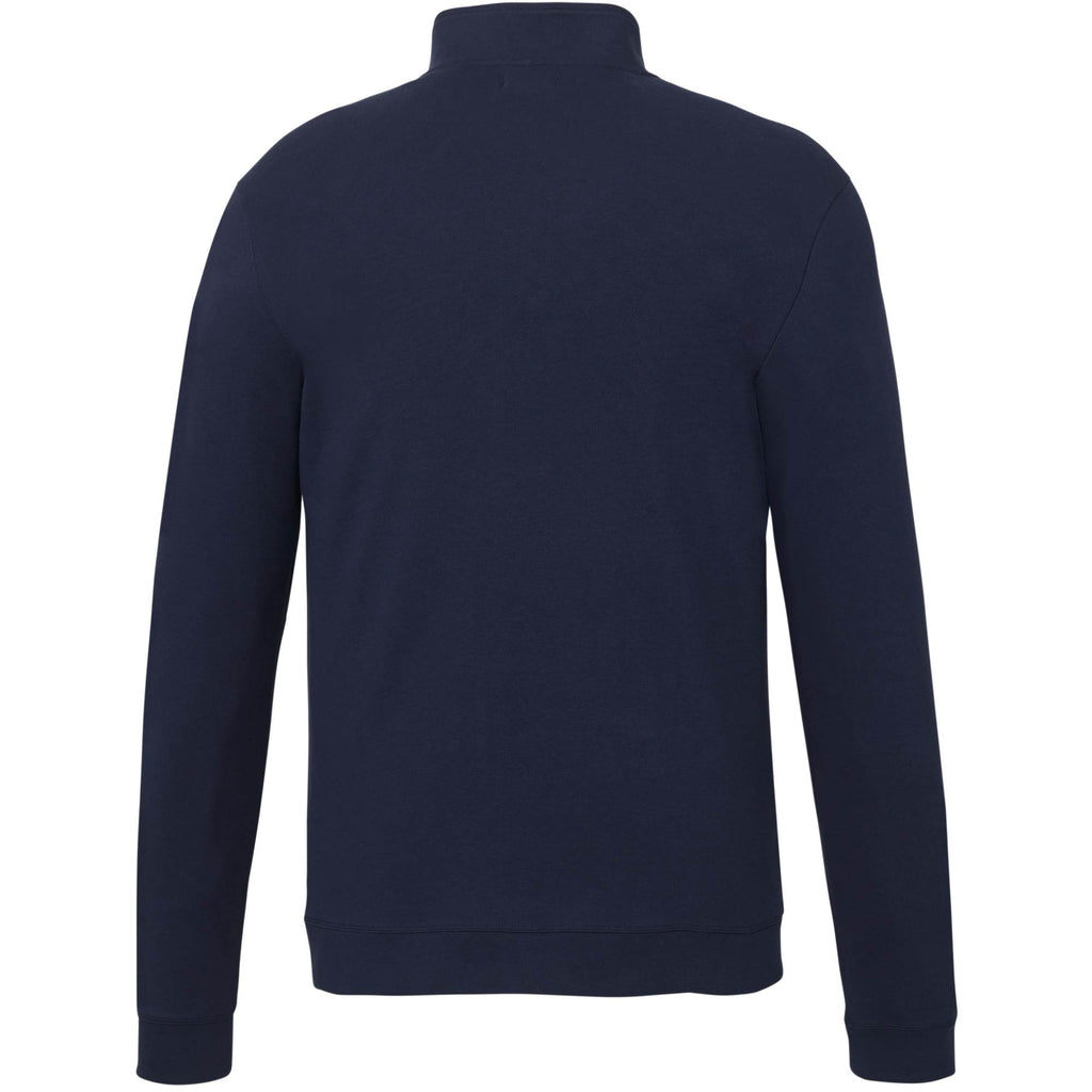 Rigi Eco Knit Full Zip Jacket for Men Transfer - Vintage Navy - Back