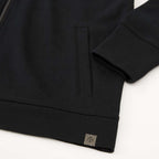 Rigi Eco Knit Full Zip Jacket for Women Transfer - Black - Detail Cuff Hem