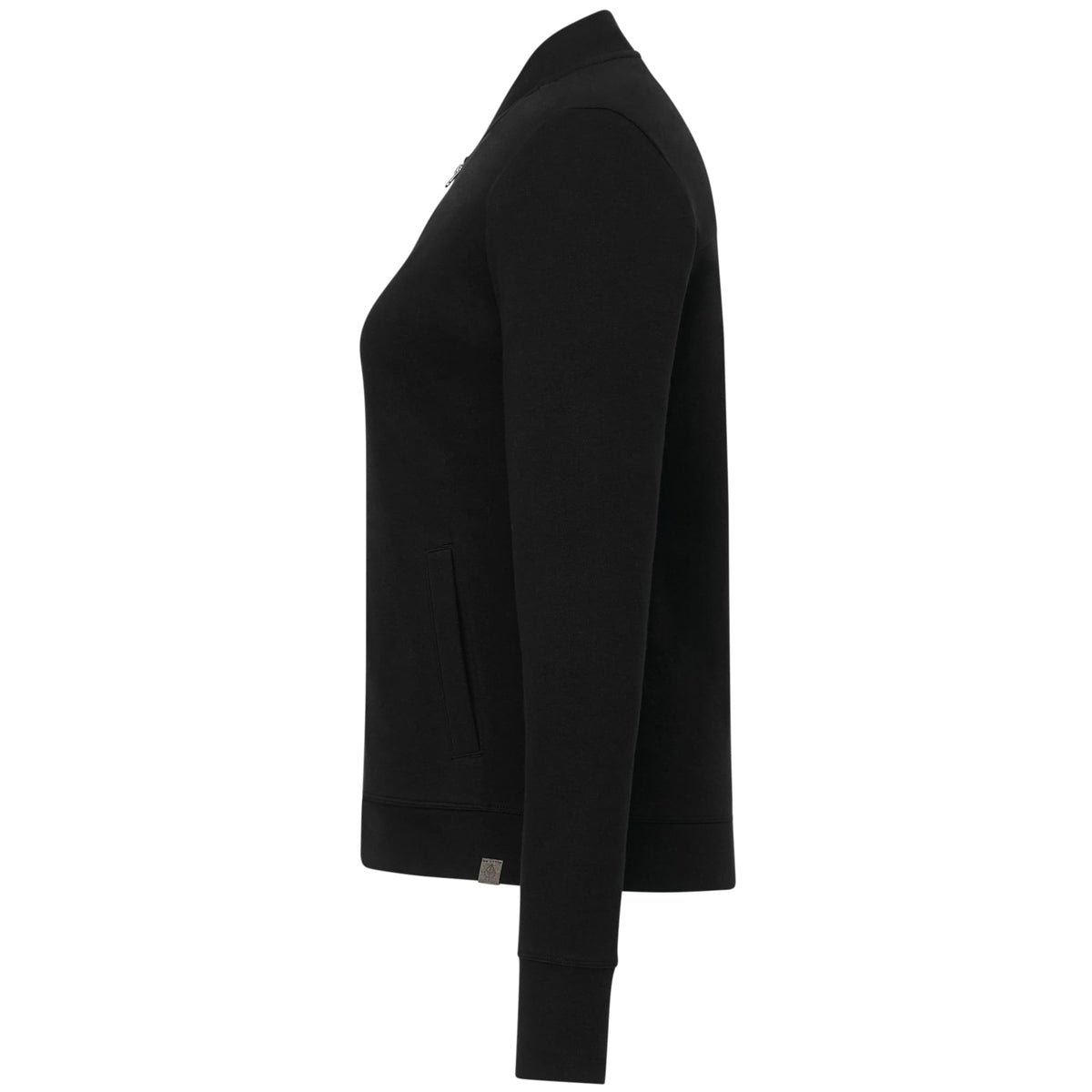 Rigi Eco Knit Full Zip Jacket for Women Transfer - Black - Left Side