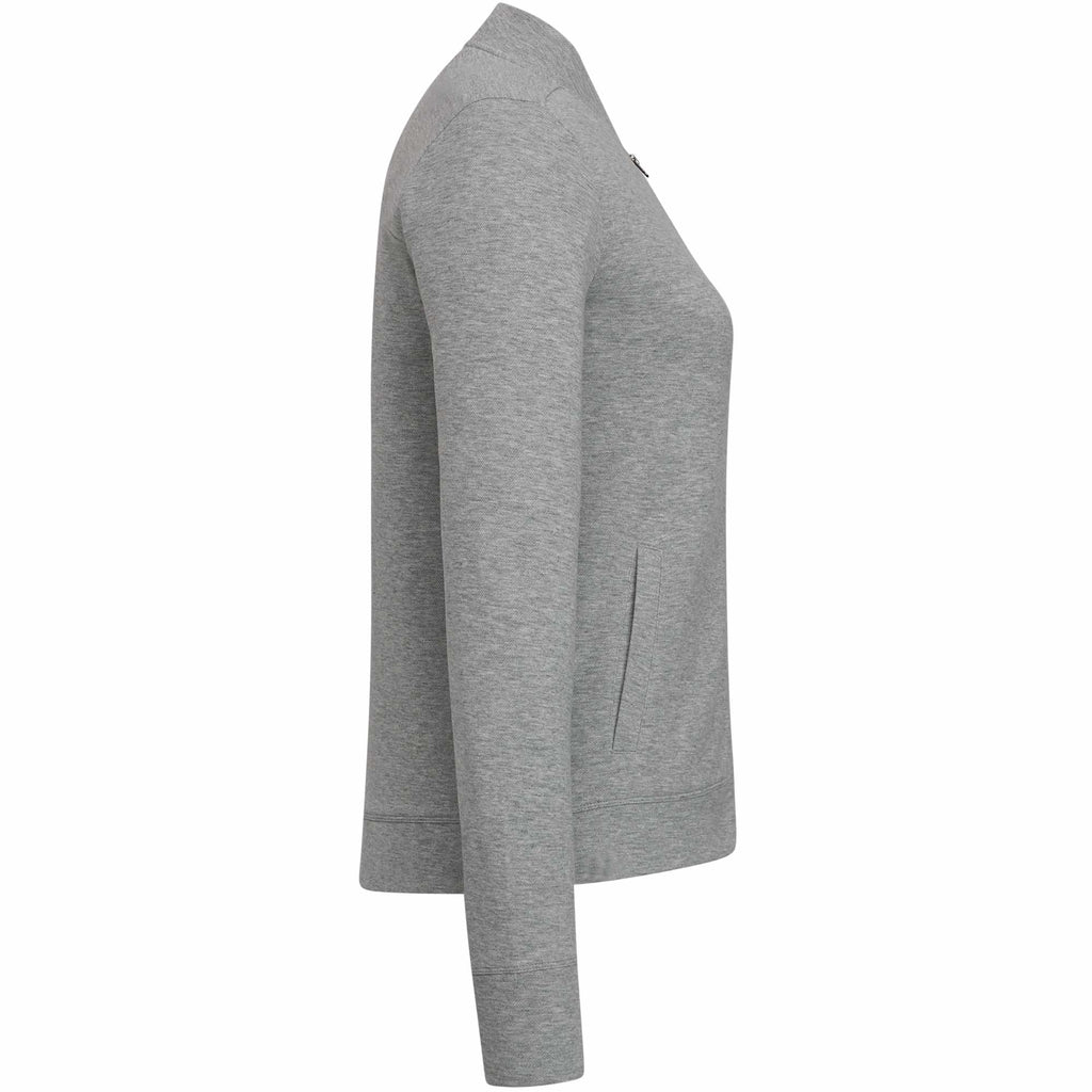 Rigi Eco Knit Full Zip Jacket for Women Transfer - Heather Grey - Right Side
