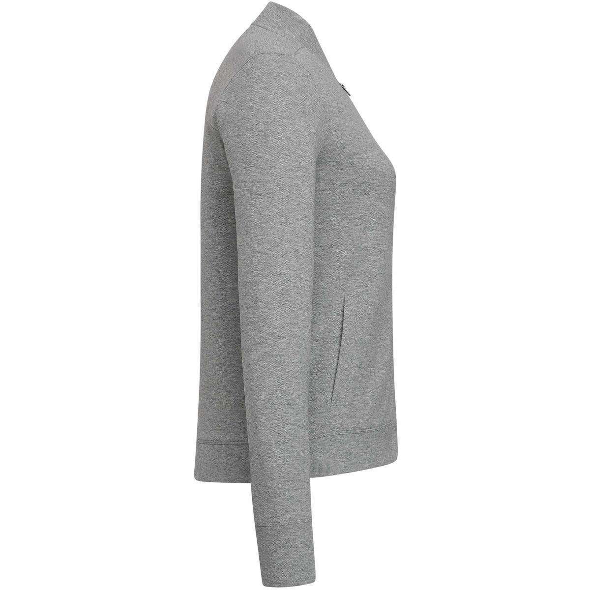 Rigi Eco Knit Full Zip Jacket for Women Transfer - Heather Grey - Right Side