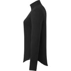 Rigi Eco Knit Half Zip for Women Embroidery - Black - Left Side