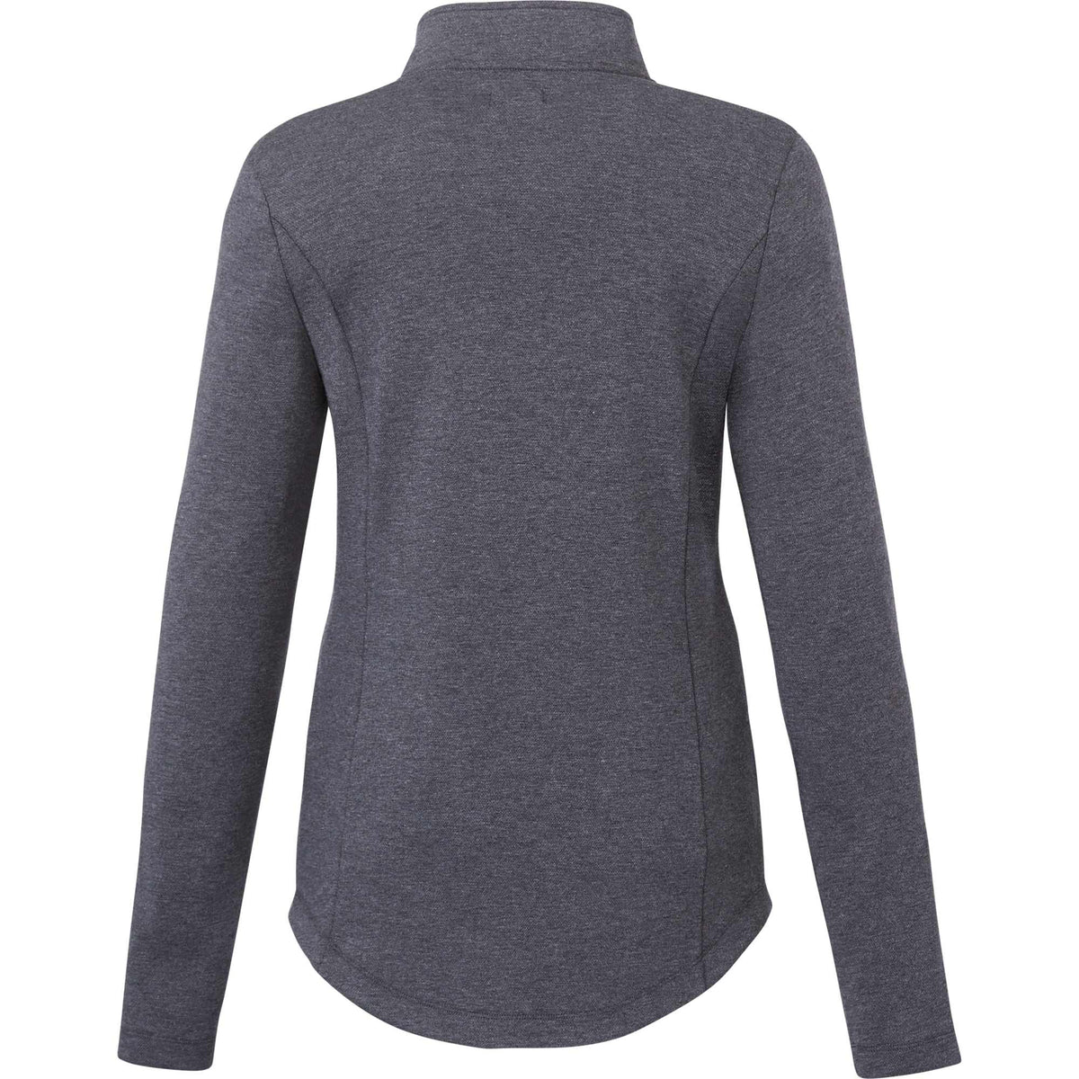 Rigi Eco Knit Half Zip for Women Embroidery - Heather Dark Charcoal - Back
