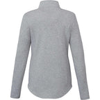 Rigi Eco Knit Half Zip for Women Embroidery - Heather Grey - Back
