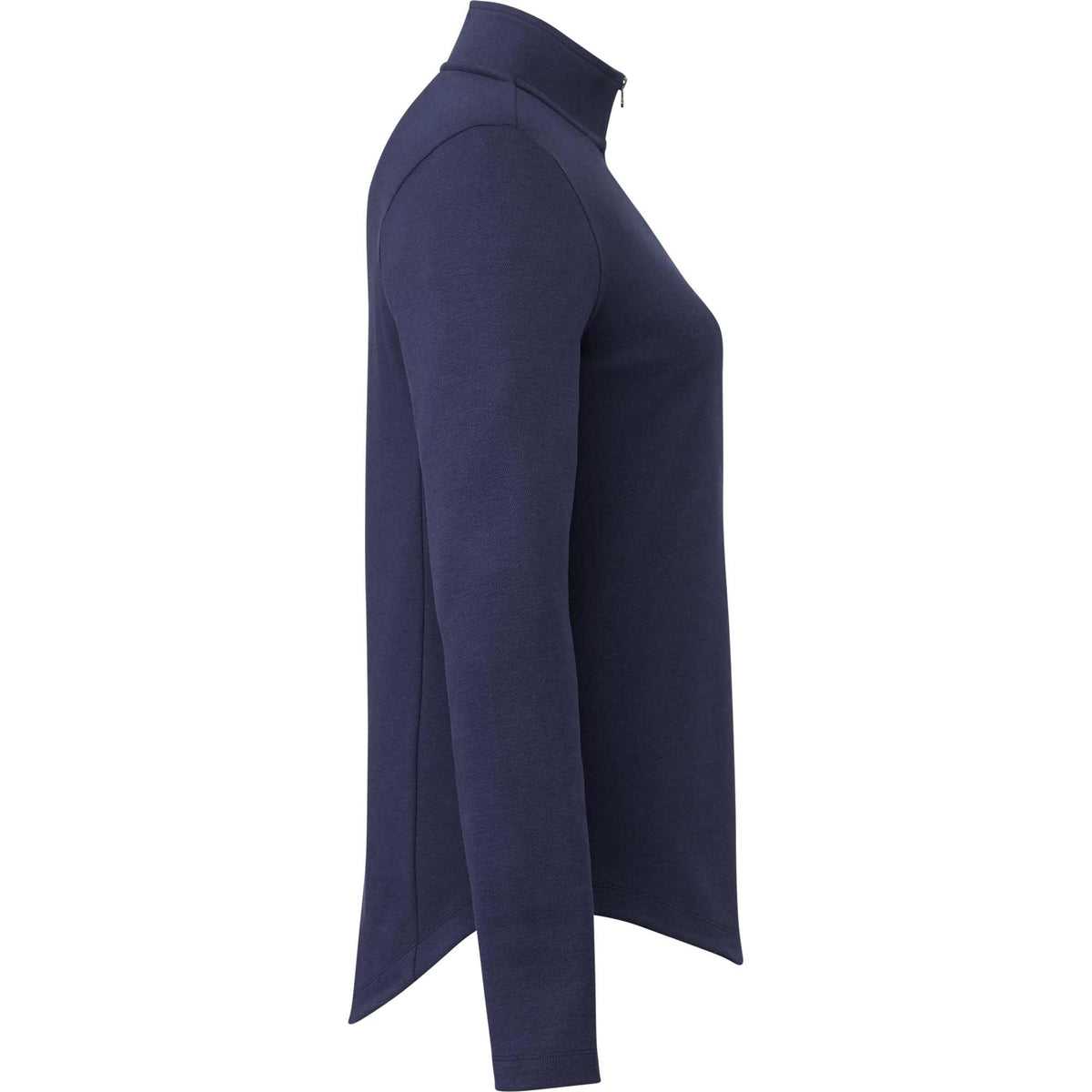 Rigi Eco Knit Half Zip for Women Embroidery - Vintage Navy - Right Side