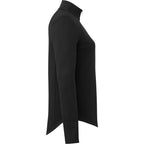 Rigi Eco Knit Half Zip for Women Transfer - Black - Right Side
