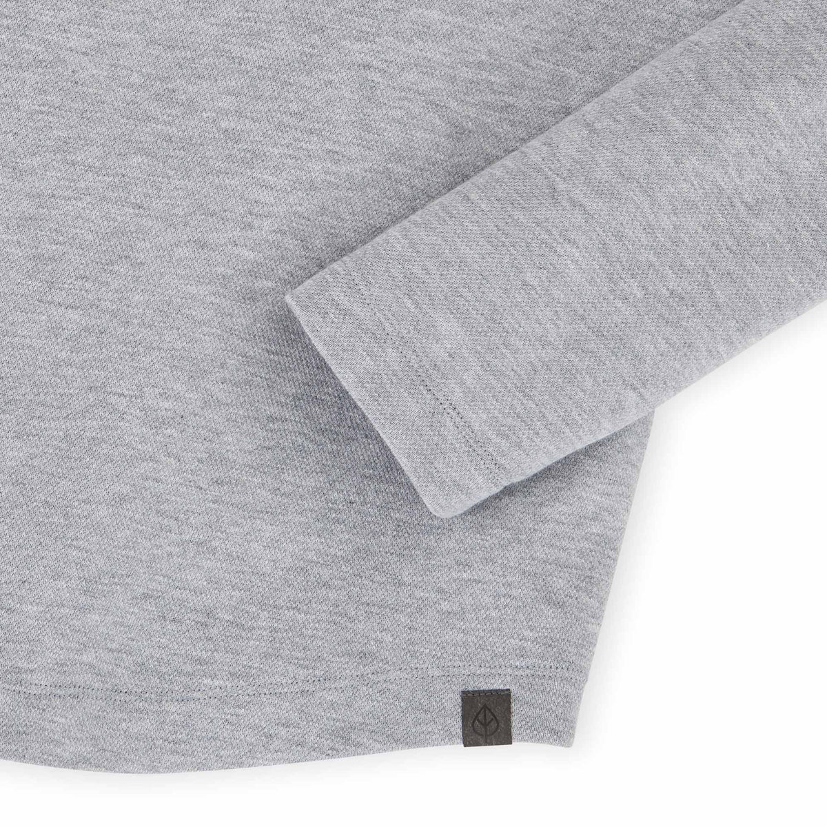 Rigi Eco Knit Half Zip for Women Transfer - Heather Grey - Detail