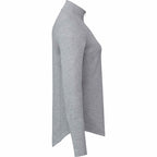 Rigi Eco Knit Half Zip for Women Transfer - Heather Grey - Right Side