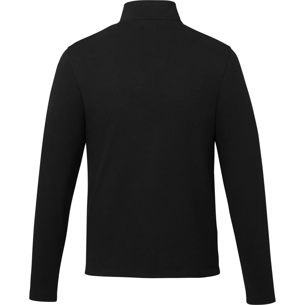 Rigi Eco Knit Quarter Zip for Men Transfer - Black - Back