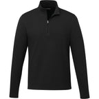 Rigi Eco Knit Quarter Zip for Men Transfer - Black - Front