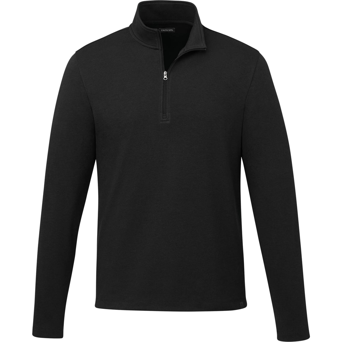 Rigi Eco Knit Quarter Zip for Men Transfer - Black - Front