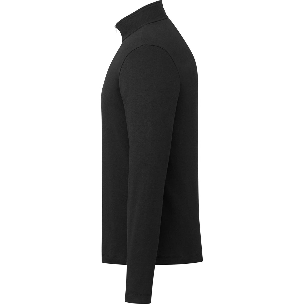 Rigi Eco Knit Quarter Zip for Men Transfer - Black - Left Side