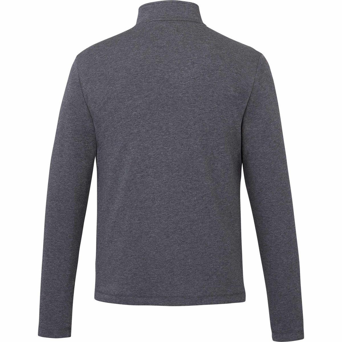 Rigi Eco Knit Quarter Zip for Men Transfer - Heather Dark Charcoal - Back