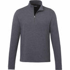 Rigi Eco Knit Quarter Zip for Men Transfer - Heather Dark Charcoal - Front
