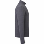 Rigi Eco Knit Quarter Zip for Men Transfer - Heather Dark Charcoal - Right Side