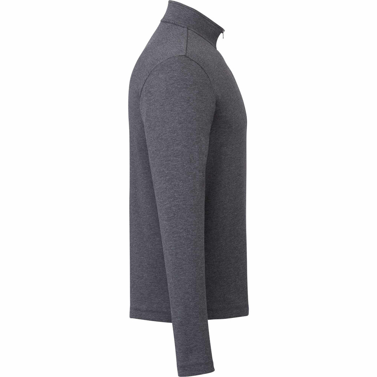 Rigi Eco Knit Quarter Zip for Men Transfer - Heather Dark Charcoal - Right Side