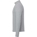 Rigi Eco Knit Quarter Zip for Men Transfer - Heather Grey - Left Side
