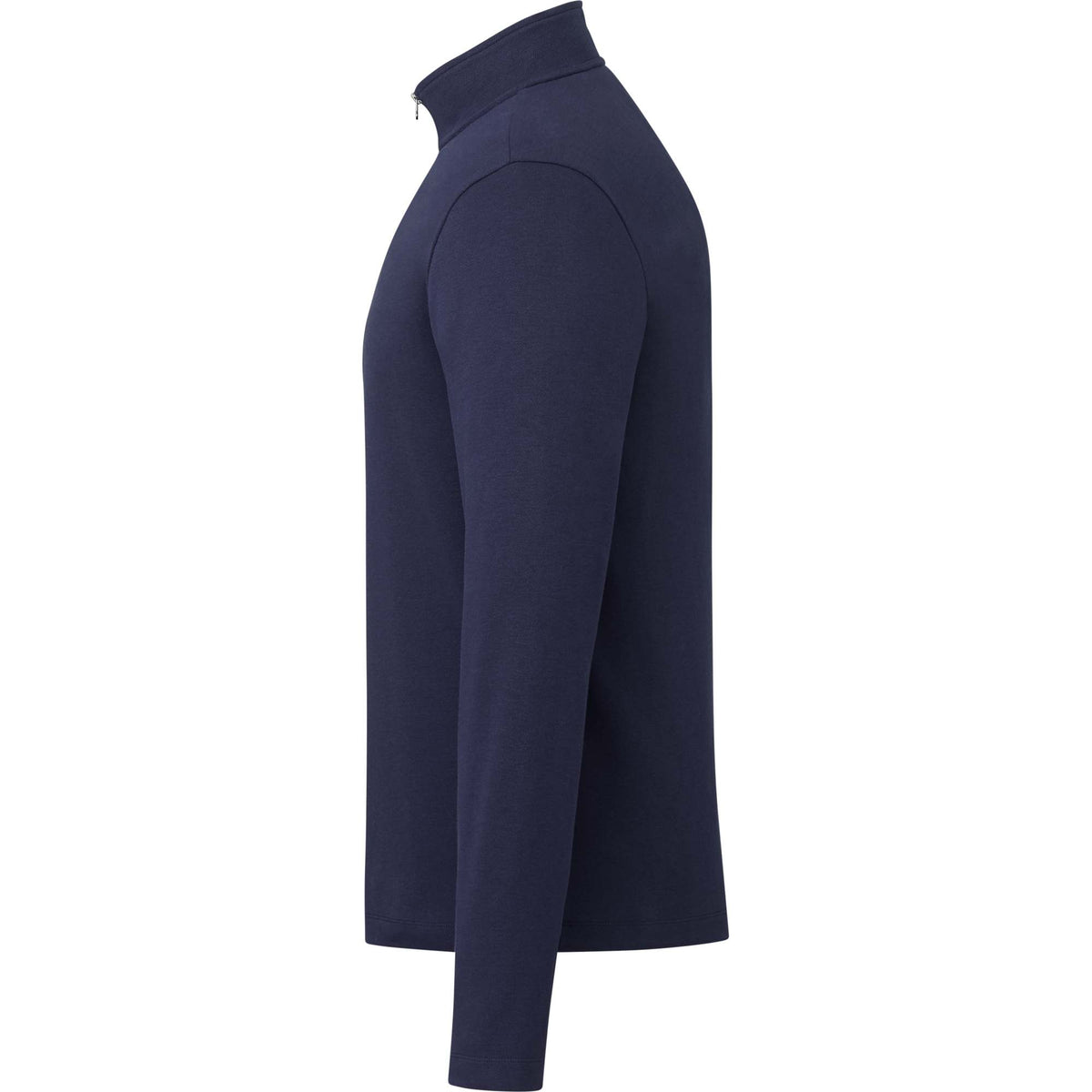 Rigi Eco Knit Quarter Zip for Men Transfer - Vintage Navy - Left Side