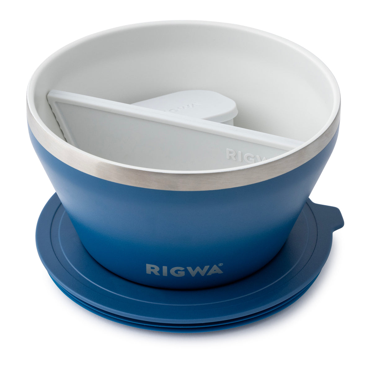 Rigwa Fresh Insulated Food Bowl, 40 oz Laser Engraving - Blue - View 3