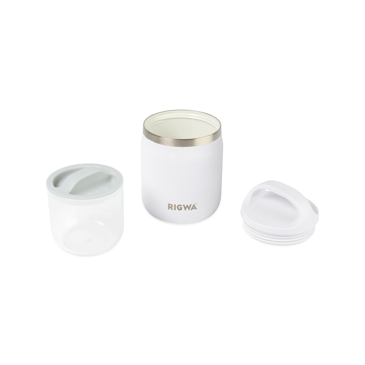 Rigwa Pod Insulated Food Jar with Carry Handle, 20 oz Full Color - White - View 3