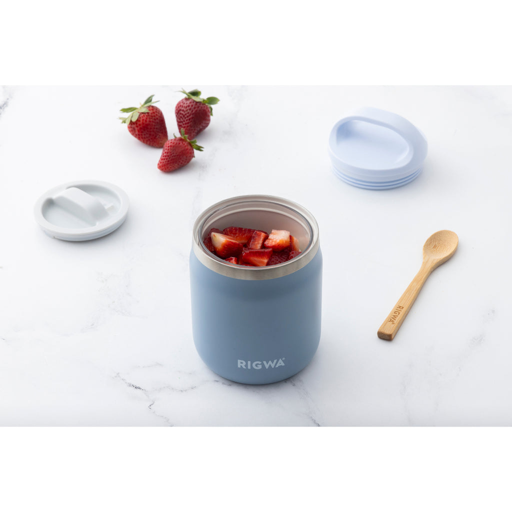 Rigwa Pod Insulated Food Jar with Carry Handle, 20 oz - Slate - View 4