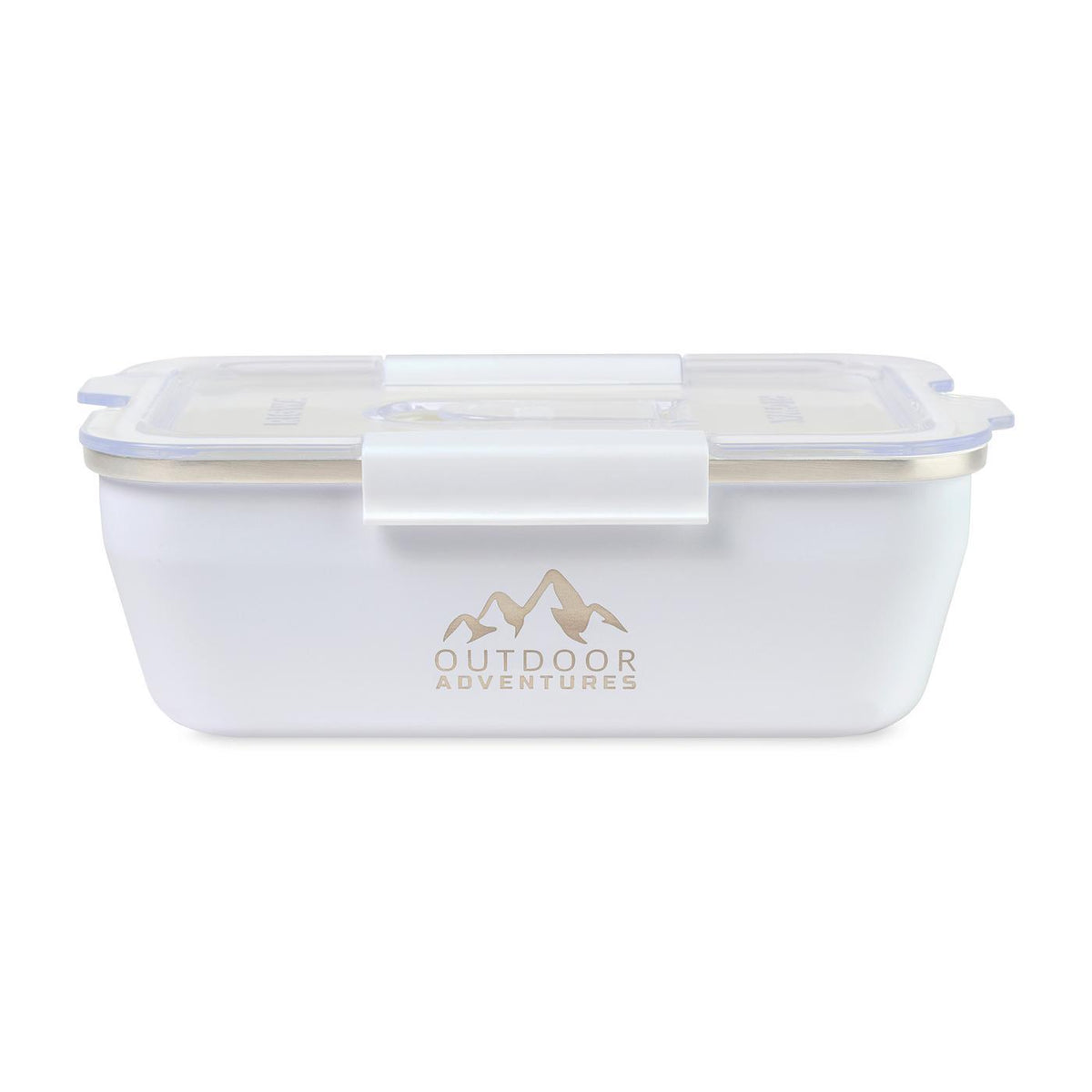 Rigwa Stainless Steel Travel Bento Box, 36 oz Laser Engraving - White - View 1