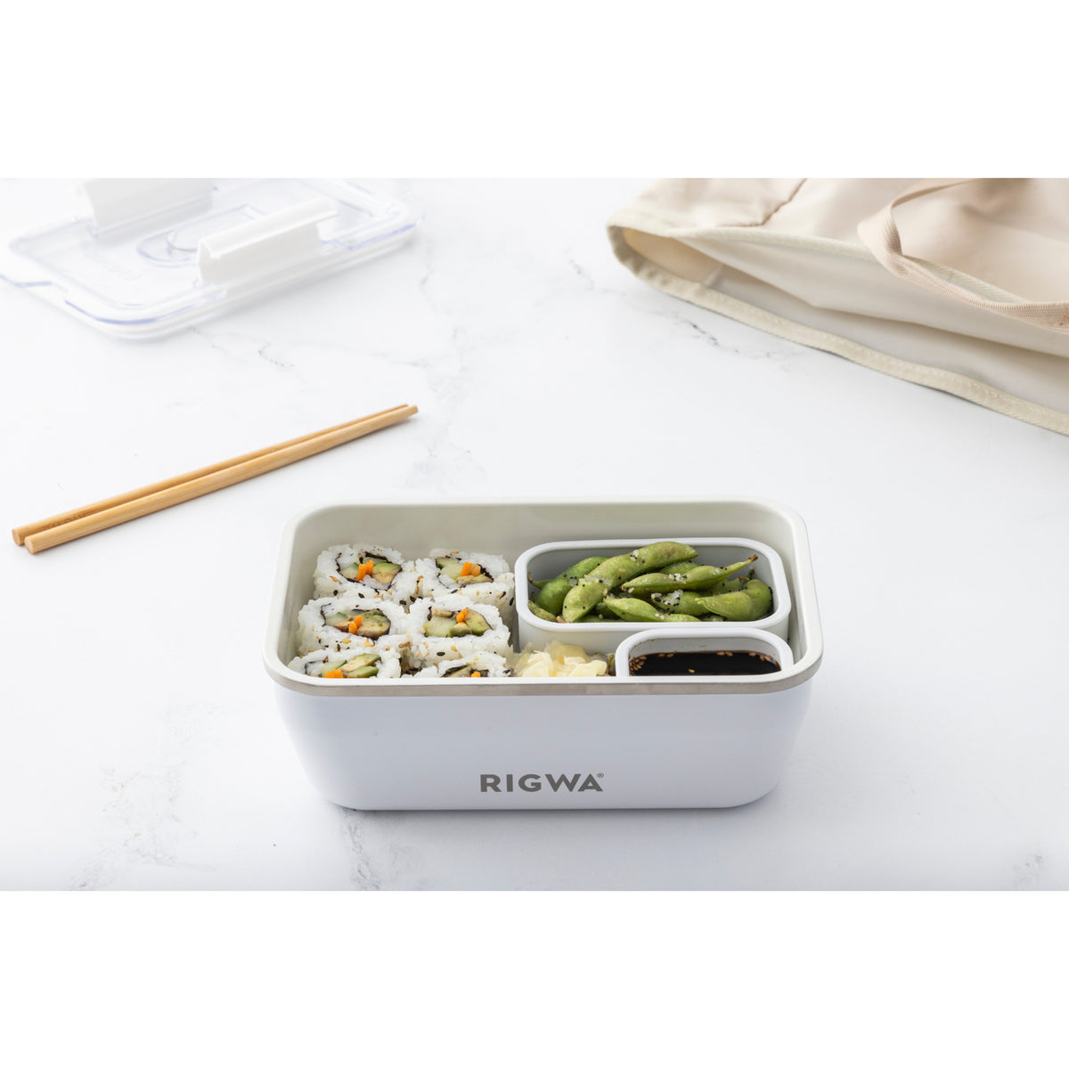 Rigwa Stainless Steel Travel Bento Box, 36 oz - White - View 4
