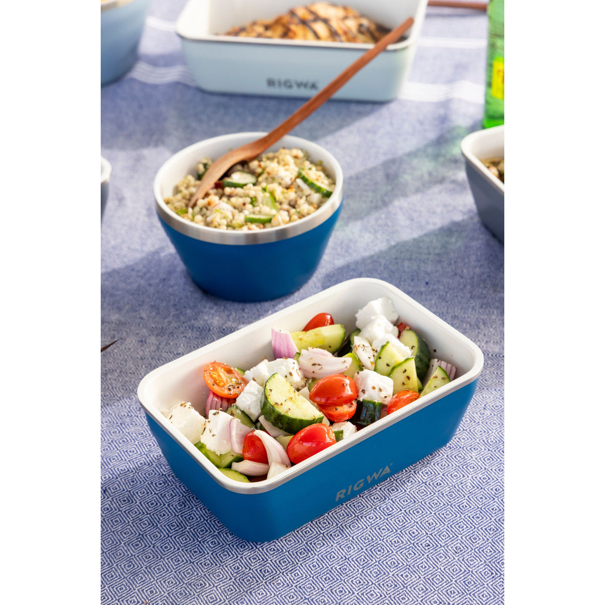 Rigwa Stainless Steel Travel Bento Box, 46 oz - Blue - View 8