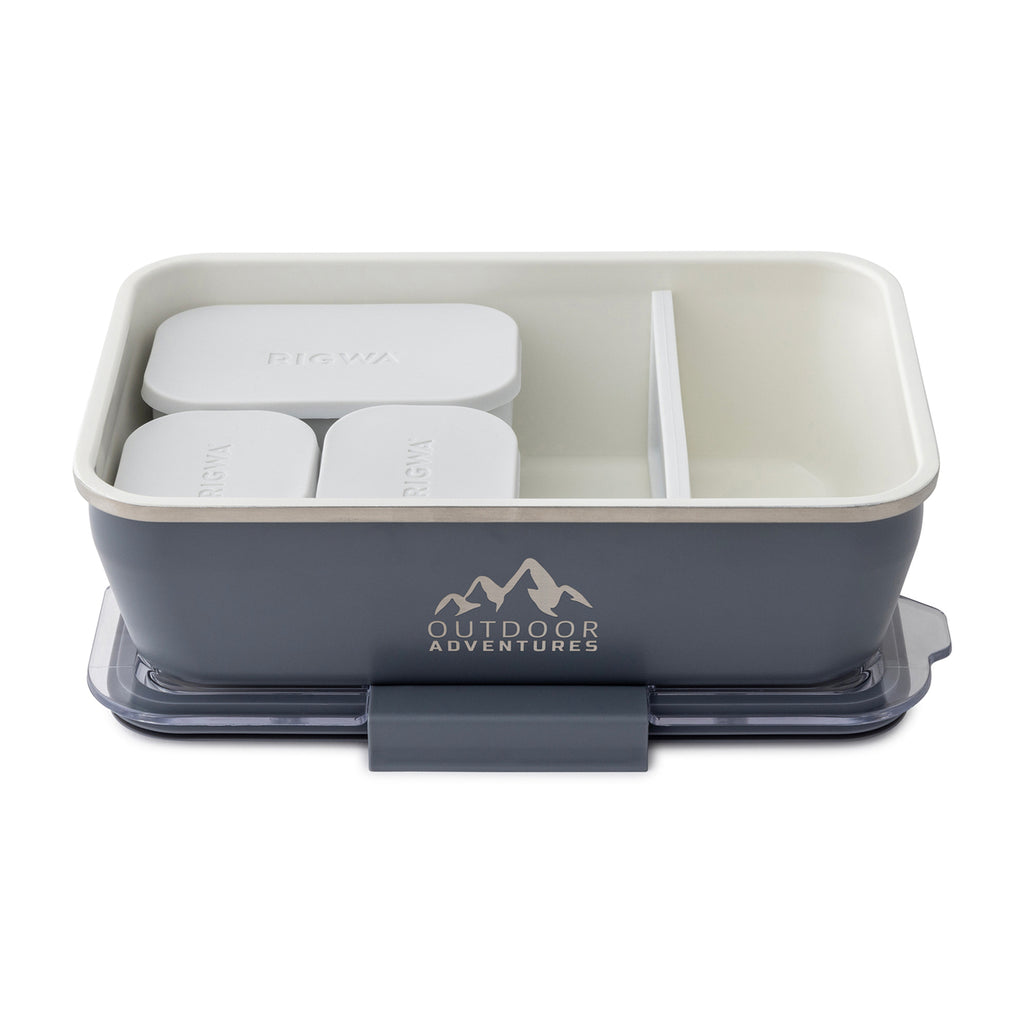 Rigwa Stainless Steel Travel Bento Box, 46 oz - Slate - View 3