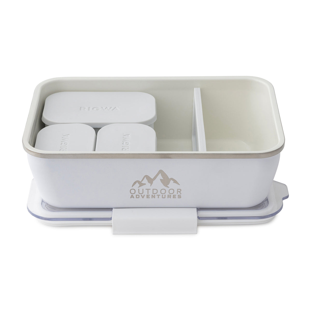 Rigwa Stainless Steel Travel Bento Box, 46 oz - White - View 3