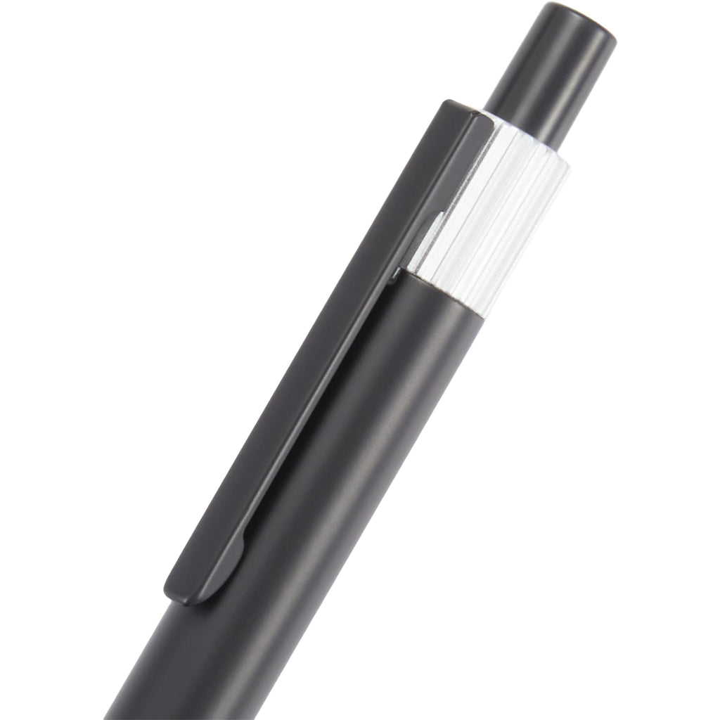 Riley Gel Pen in Recycled Aluminum with Silver Accents - Black - Detail 2