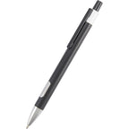 Riley Gel Pen in Recycled Aluminum with Silver Accents - Black - Detail