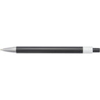 Riley Gel Pen in Recycled Aluminum with Silver Accents - Black - Top